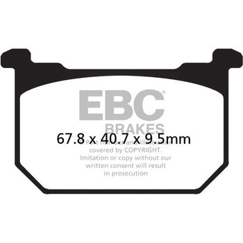 UK製 セミ-シンタリング Vパッド リア右側用 - EBC Brakes (イービーシーブレーキ)