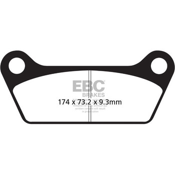 UK製 セミ-シンタリング Vパッド リア左側用 - EBC Brakes (イービーシーブレーキ)