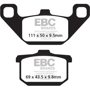 UK製 セミ-シンタリング Vパッド フロント左側用 EBC Brakes (イービーシーブレーキ)