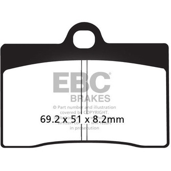 UK製 セミ-シンタリング Vパッド フロント左側用 EBC Brakes (イービーシーブレーキ)