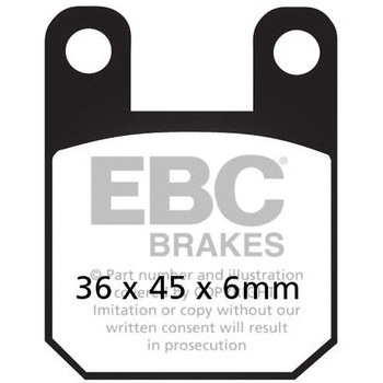 UK製 セミ-シンタリング Vパッド フロント左側用 EBC Brakes (イービーシーブレーキ)