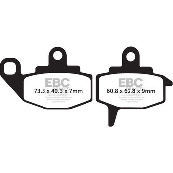 FA130V UK製 セミ-シンタリング Vパッド EBC Brakes (イービーシーブレーキ) 43846917