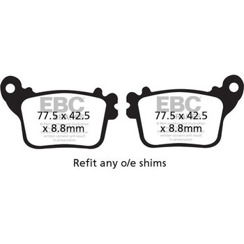 FA436V UK製 セミ-シンタリング Vパッド EBC Brakes (イービーシーブレーキ) 43847355