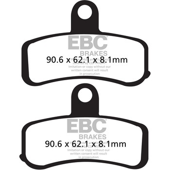 UK製 セミ-シンタリング Vパッド フロント左側用 EBC Brakes (イービーシーブレーキ)