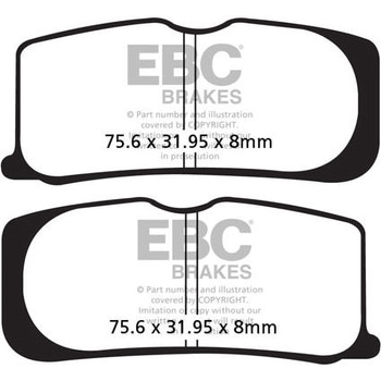UK製 セミ-シンタリング Vパッド フロント左側用 EBC Brakes (イービーシーブレーキ)