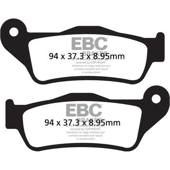 FA643V UK�� �Z�~-�V���^�����O V�p�b�h �t�����g�����p EBC Brakes (�C�[�r�[�V�[�u���[�L) 43847486