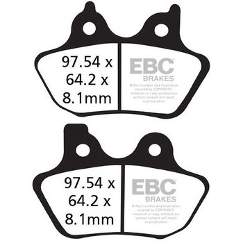 FA400VLD Limited Edition �N���[���o�b�N �Z�~-�V���^�����O V�p�b�h �t�����g�����p EBC Brakes (�C�[�r�[�V�[�u���[�L) 43847590