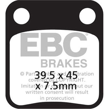 USA製 ダブルHシリーズ シンタリング ブレーキパッド リア右側用 EBC Brakes (イービーシーブレーキ)