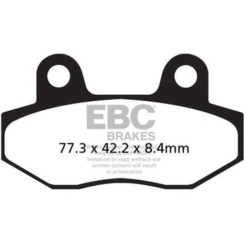 USA製 ダブルHシリーズ シンタリング ブレーキパッド フロント左側用 EBC Brakes (イービーシーブレーキ)