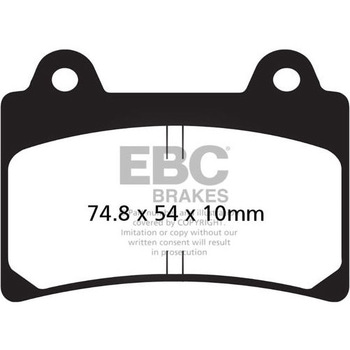 USA製 ダブルHシリーズ シンタリング ブレーキパッド フロント左側用 EBC Brakes (イービーシーブレーキ)