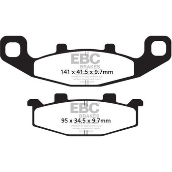 USA製 ダブルHシリーズ シンタリング ブレーキパッド フロント左側用 EBC Brakes (イービーシーブレーキ)