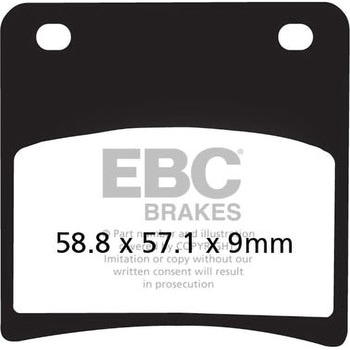 USA製 ダブルHシリーズ シンタリング ブレーキパッド リア左側用 EBC Brakes (イービーシーブレーキ)