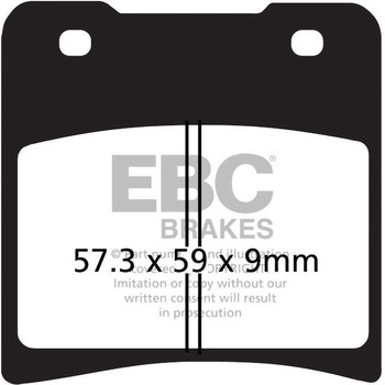 USA製 ダブルHシリーズ シンタリング ブレーキパッド リア左側用 EBC Brakes (イービーシーブレーキ)