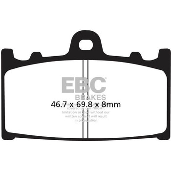 USA製 ダブルHシリーズ シンタリング ブレーキパッド フロント左側用 EBC Brakes (イービーシーブレーキ)