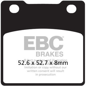 USA製 ダブルHシリーズ シンタリング ブレーキパッド リア右側用 EBC Brakes (イービーシーブレーキ)