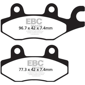 USA製 ダブルHシリーズ シンタリング ブレーキパッド フロント左側用 EBC Brakes (イービーシーブレーキ)