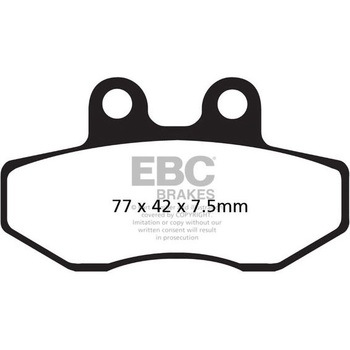 USA製 ダブルHシリーズ シンタリング ブレーキパッド フロント左側用 EBC Brakes (イービーシーブレーキ)