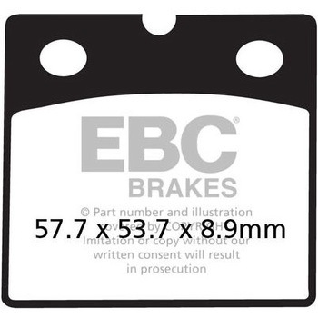 USA製 ダブルHシリーズ シンタリング ブレーキパッド フロント左側用 EBC Brakes (イービーシーブレーキ)
