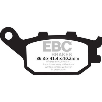 USA製 ダブルHシリーズ シンタリング ブレーキパッド リア左側用 EBC Brakes (イービーシーブレーキ)