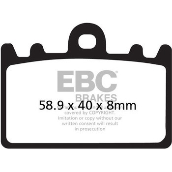 USA製 ダブルHシリーズ シンタリング ブレーキパッド フロント左側用 EBC Brakes (イービーシーブレーキ)