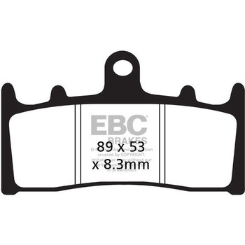 USA製 ダブルHシリーズ シンタリング ブレーキパッド フロント左側用 EBC Brakes (イービーシーブレーキ)