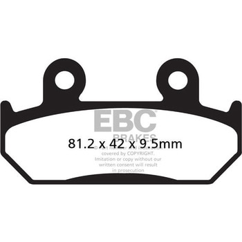 USA製 ダブルHシリーズ シンタリング ブレーキパッド フロント左側用 EBC Brakes (イービーシーブレーキ)