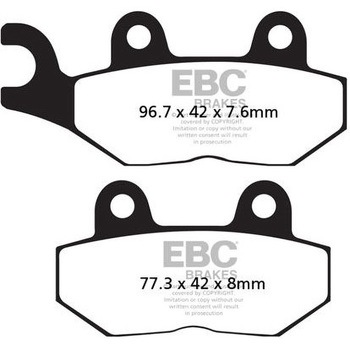 USA製 ダブルHシリーズ シンタリング ブレーキパッド フロント左側用 EBC Brakes (イービーシーブレーキ)