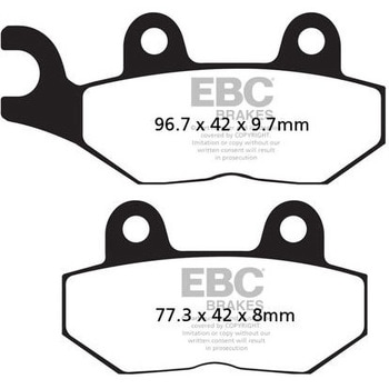 USA製 ダブルHシリーズ シンタリング ブレーキパッド リア左側用 EBC Brakes (イービーシーブレーキ)