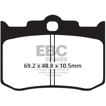 USA製 ダブルHシリーズ シンタリング ブレーキパッド フロント左側用 EBC Brakes (イービーシーブレーキ)