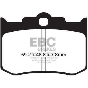 USA製 ダブルHシリーズ シンタリング ブレーキパッド フロント左側用 EBC Brakes (イービーシーブレーキ)