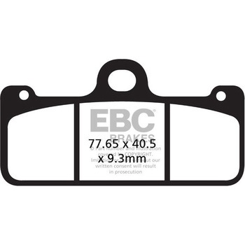 USA製 ダブルHシリーズ シンタリング ブレーキパッド フロント左側用 EBC Brakes (イービーシーブレーキ)