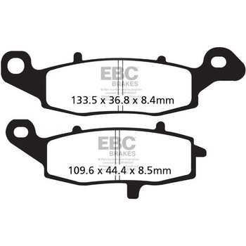 USA製 ダブルHシリーズ シンタリング ブレーキパッド フロント左側用 EBC Brakes (イービーシーブレーキ)