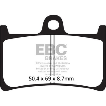 USA製 ダブルHシリーズ シンタリング ブレーキパッド フロント左側用 EBC Brakes (イービーシーブレーキ)
