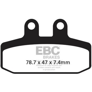 USA製 ダブルHシリーズ シンタリング ブレーキパッド フロント左側用 EBC Brakes (イービーシーブレーキ)