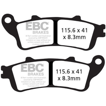 USA製 ダブルHシリーズ シンタリング ブレーキパッド リア左側用 EBC Brakes (イービーシーブレーキ)