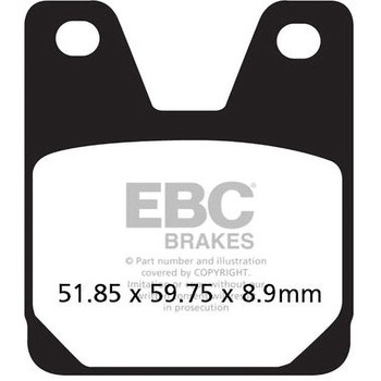 USA製 ダブルHシリーズ シンタリング ブレーキパッド リア右側用 EBC Brakes (イービーシーブレーキ)