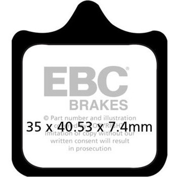 USA製 ダブルHシリーズ シンタリング ブレーキパッド フロント左側用 EBC Brakes (イービーシーブレーキ)