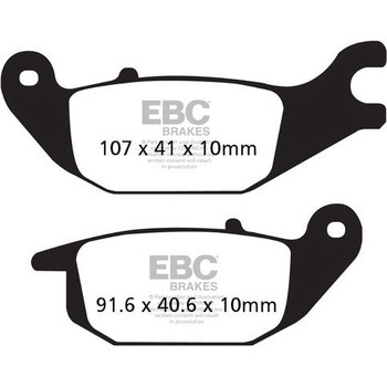 USA製 ダブルHシリーズ シンタリング ブレーキパッド リア右側用 EBC Brakes (イービーシーブレーキ)