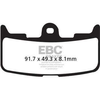 USA製 ダブルHシリーズ シンタリング ブレーキパッド フロント左側用 EBC Brakes (イービーシーブレーキ)