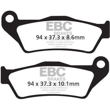 USA製 ダブルHシリーズ シンタリング ブレーキパッド リア右側用 EBC Brakes (イービーシーブレーキ)