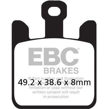 USA製 ダブルHシリーズ シンタリング ブレーキパッド フロント左側用 EBC Brakes (イービーシーブレーキ)