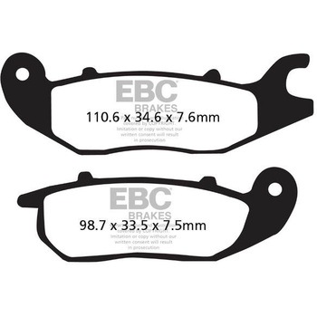 USA製 ダブルHシリーズ シンタリング ブレーキパッド フロント右側用 EBC Brakes (イービーシーブレーキ)