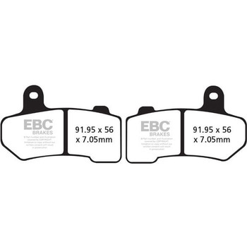 USA製 ダブルHシリーズ シンタリング ブレーキパッド フロント左側用 EBC Brakes (イービーシーブレーキ)