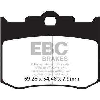 USA製 ダブルHシリーズ シンタリング ブレーキパッド フロント左側用 EBC Brakes (イービーシーブレーキ)
