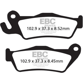 USA製 ダブルHシリーズ シンタリング ブレーキパッド リア右側用 EBC Brakes (イービーシーブレーキ)