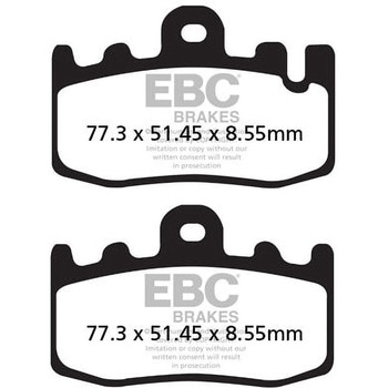 USA製 ダブルHシリーズ シンタリング ブレーキパッド フロント右側用 EBC Brakes (イービーシーブレーキ)