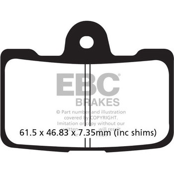 USA製 ダブルHシリーズ シンタリング ブレーキパッド フロント左側用 EBC Brakes (イービーシーブレーキ)