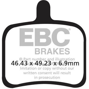 USA製 ダブルHシリーズ シンタリング ブレーキパッド リア左側用 EBC Brakes (イービーシーブレーキ)