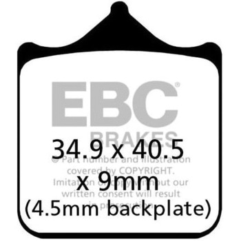 USA製 ダブルHシリーズ シンタリング ブレーキパッド フロント左側用 EBC Brakes (イービーシーブレーキ)