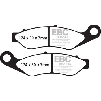 USA製 ダブルHシリーズ シンタリング ブレーキパッド フロント左側用 EBC Brakes (イービーシーブレーキ)
